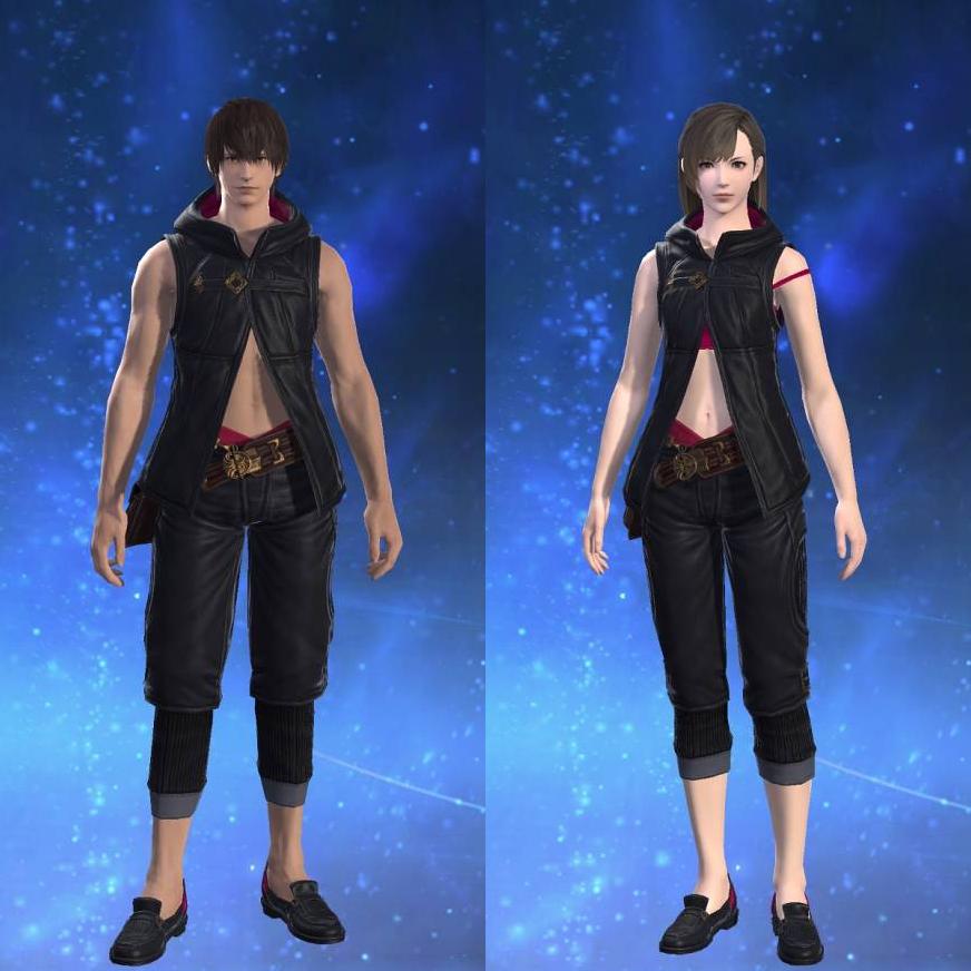 Hooded Fireglass Leather Vest | FFXIV ARMOURY COLLECTION